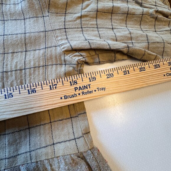 Oddy Tunic Top Womens Small Brown Textured Neutral Relaxed Fit Boho Peasant - Picture 6 of 10